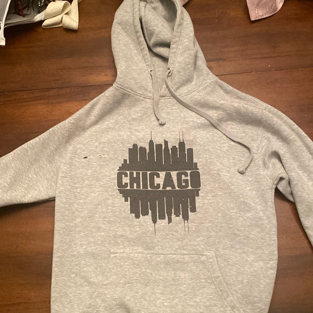 Gray Chicago hoodie